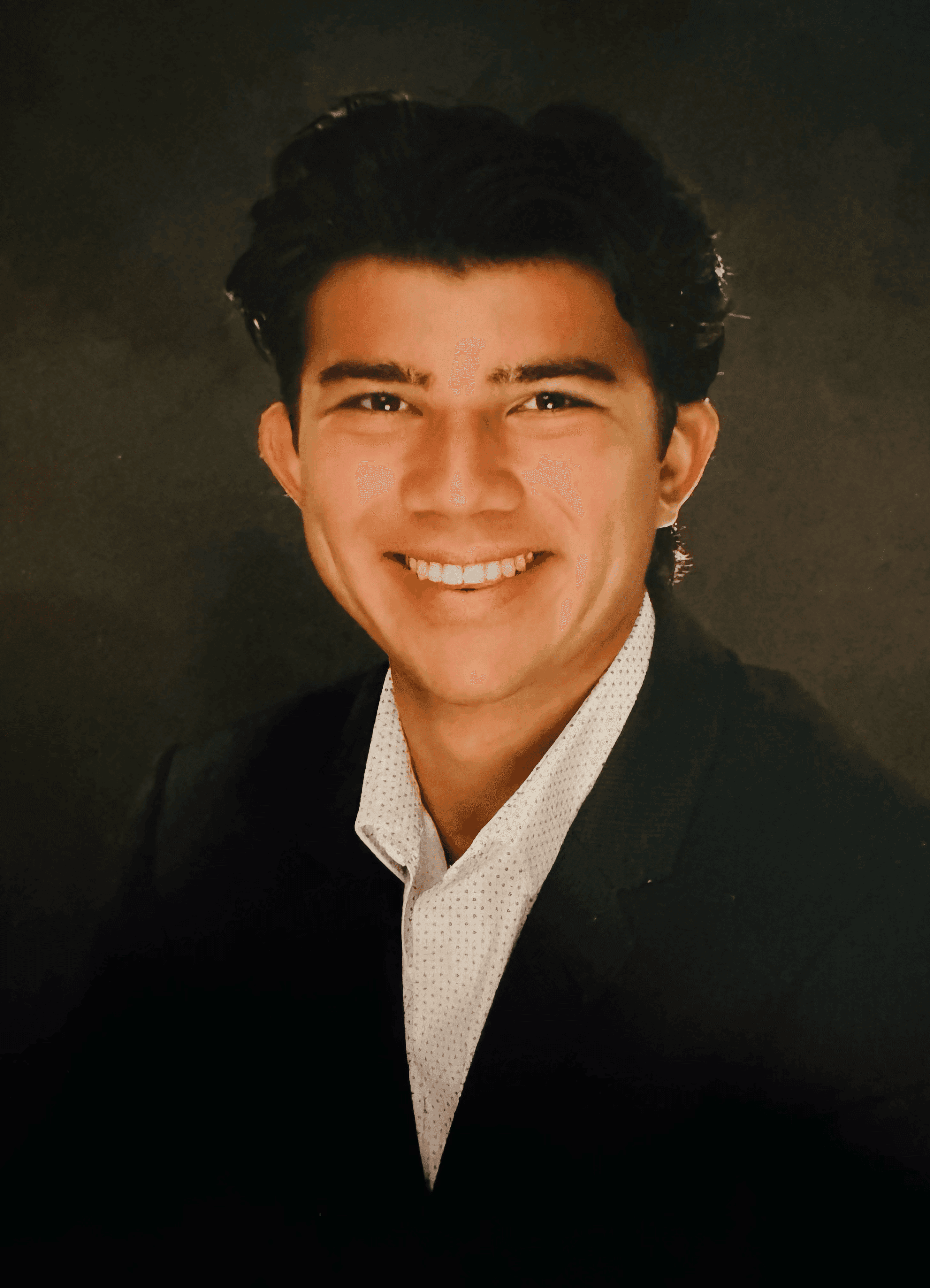 Senior portrait of Sebastian Bolivar.